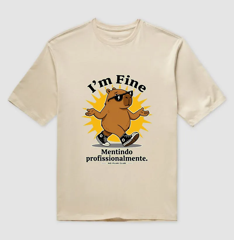 Camiseta Oversized Premium I’m Fine