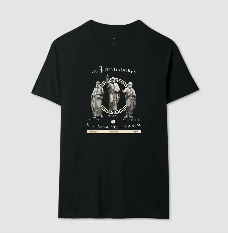 Camiseta Filosofia "Os 3 Fundadores do Pensamento Ocidental" | Sócrates, Platão e Aristóteles - Imagem 5