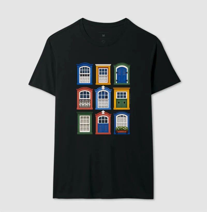 Camiseta Janelas de Minas | Arquitetura Colonial | Charme das Gerais - Imagem 4