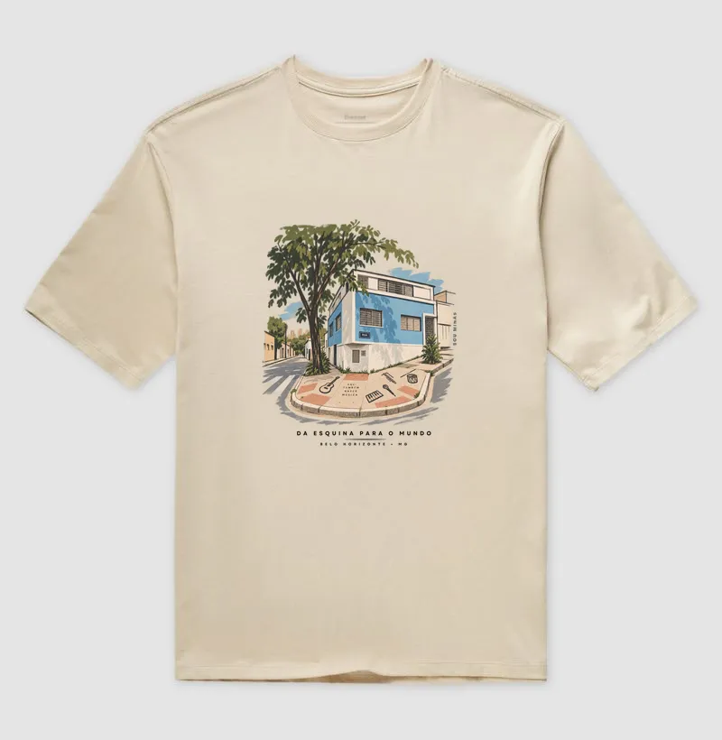 Camiseta Da Esquina Pro Mundo | Música de Minas | Memória das Gerais - Oversized - Imagem 7