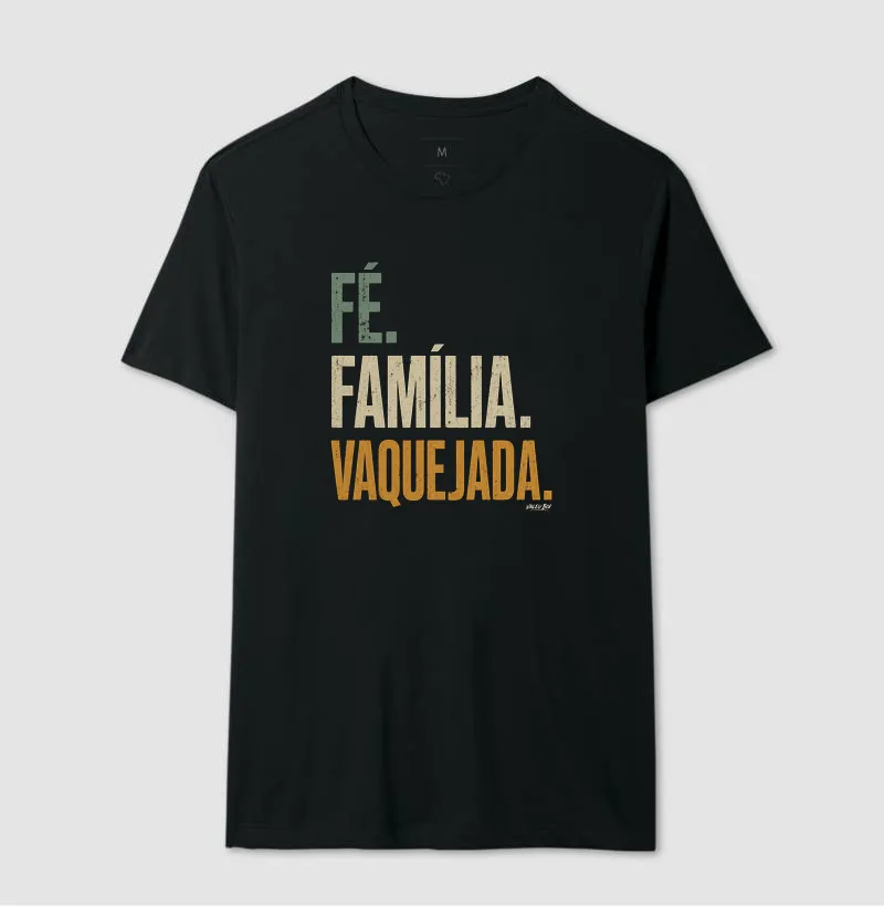 Camisa Algodão - Fé. Família. Vaquejada. - Imagem 3