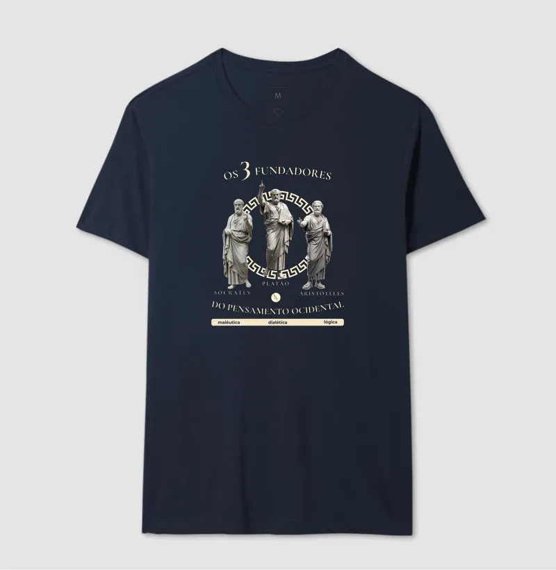 Camiseta Filosofia "Os 3 Fundadores do Pensamento Ocidental" | Sócrates, Platão e Aristóteles - Imagem 9