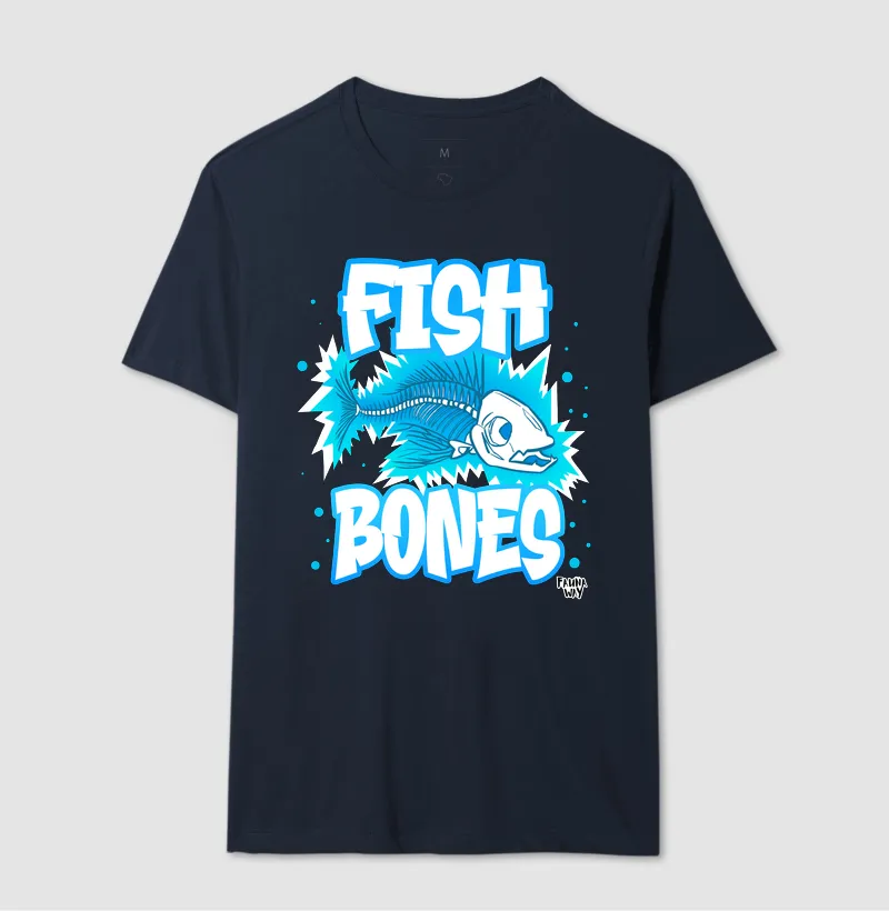 Camiseta Fish Bones Esqueleto Peixe Elétrico Ictiologia Biologia Algodão - Fauna Way - Imagem 4