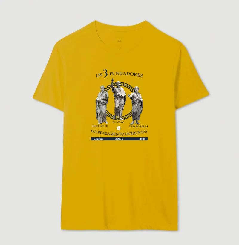 Camiseta Filosofia "Os 3 Fundadores do Pensamento Ocidental" | Sócrates, Platão e Aristóteles - Imagem 17