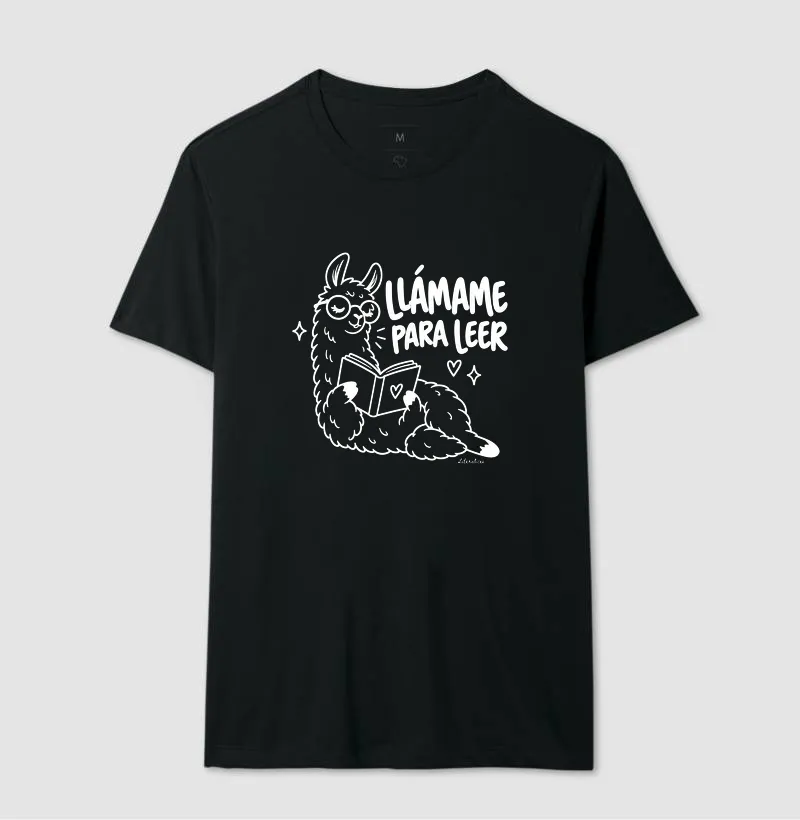 Camiseta Llámame para Leer — Lhama Leitora - Imagem 2