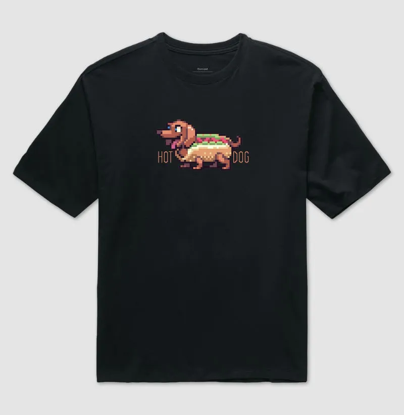 Camiseta Oversized HotDog Reset8Bit