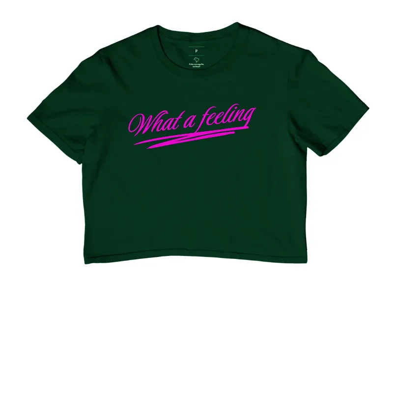 Camiseta Cropped - What a feeling - Imagem 6