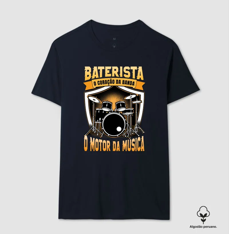 Baterista - Camiseta Algodão Peruano