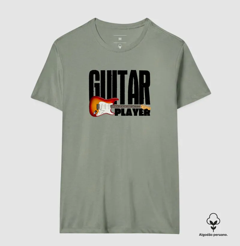 Guitar Player-Stratocaster - Camiseta Algodão Peruano