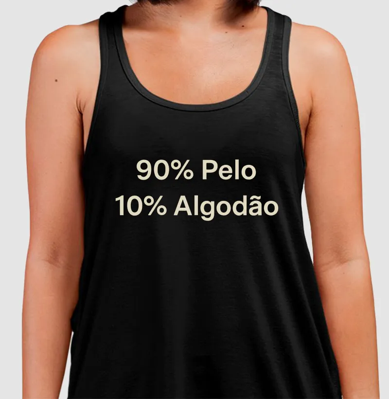 90% Pelo, 10% Algodão