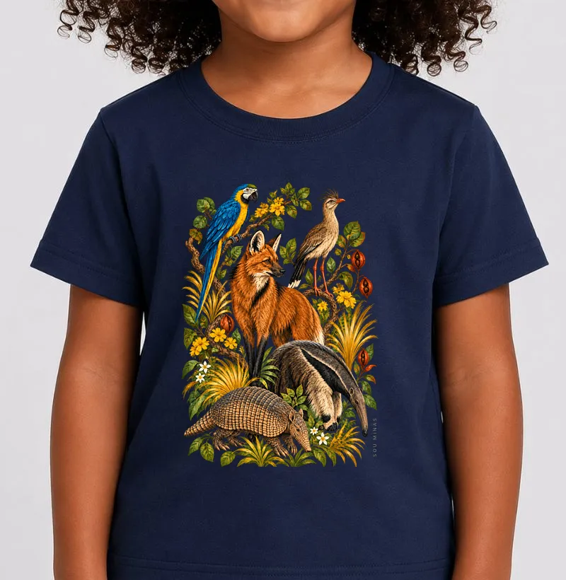 Camiseta Fauna de Minas | Animais do Cerrado | Natureza das Gerais - Infantil - Camiseta Infantil