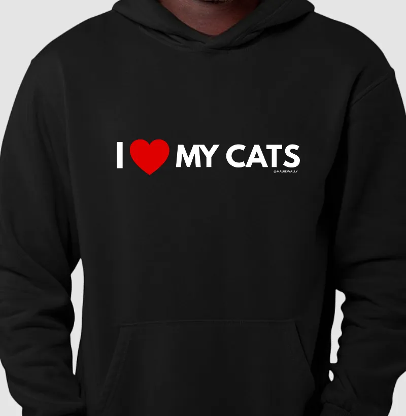 I LOVE MY CATS (red) dk