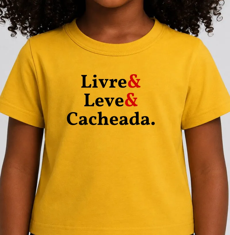 Livre & Leve & Cacheada - Camiseta Infantil