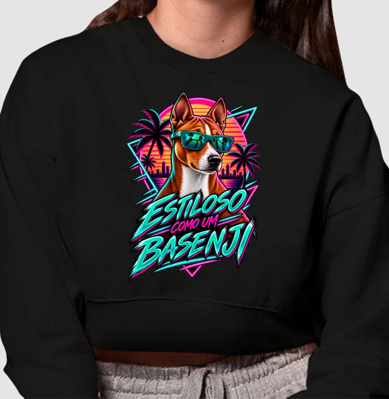 Estilso como um Basenji - Cropped Moletom