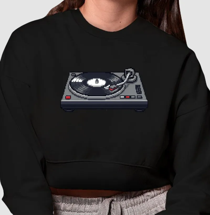Cropped Moletom Toca Disco Reset8Bit