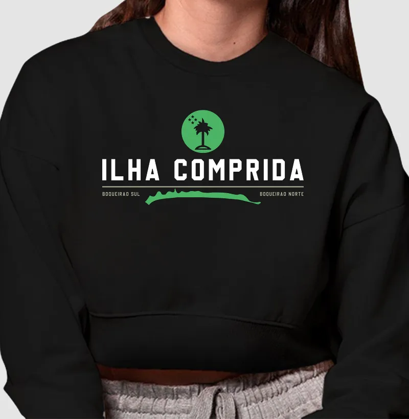 Cropped Moletom Ilha Comprida