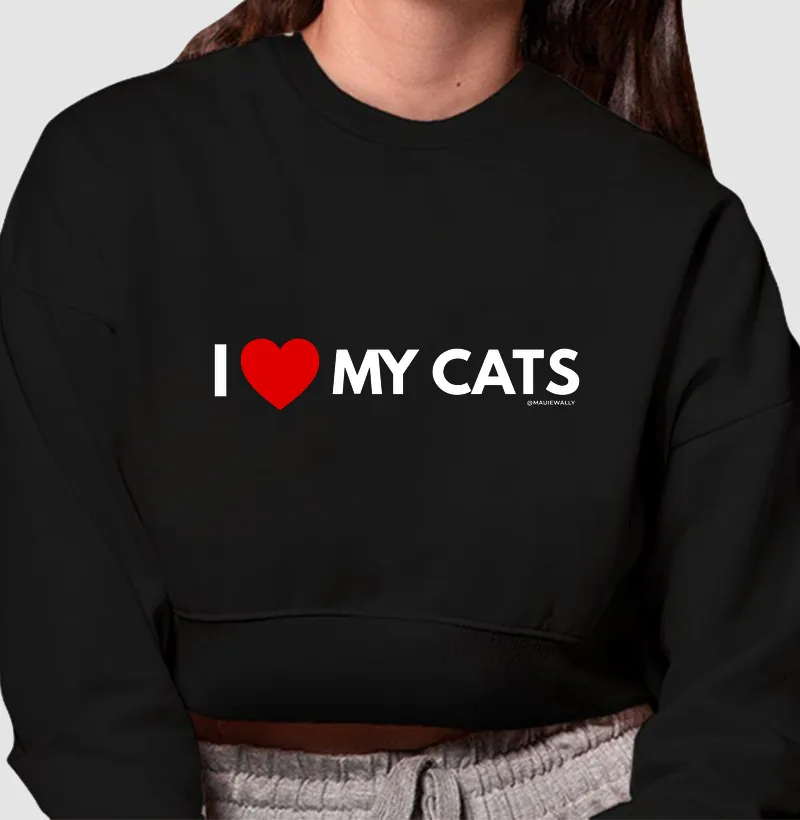I LOVE MY CATS (red) dk