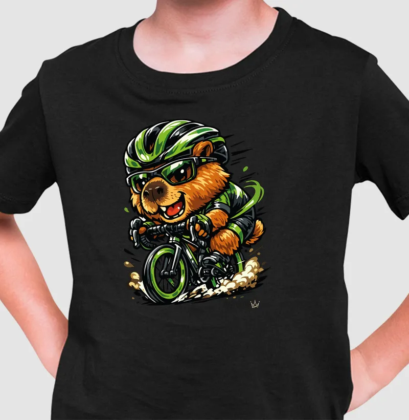 Capivara radical pedalando