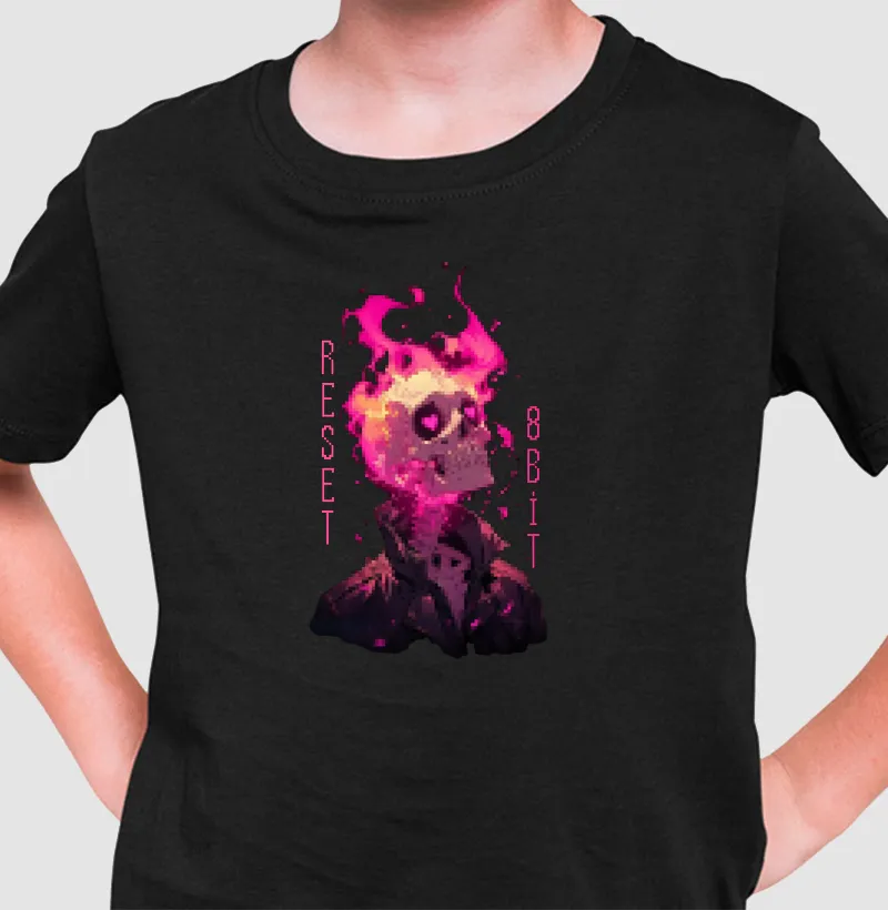 Camiseta Infantil  Caveira Apaixonada