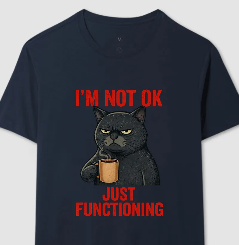 Camiseta Gato - I’m Not OK Just Functioning