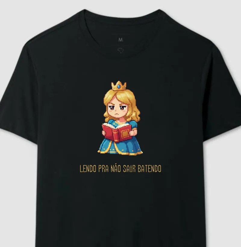 Camiseta Princesa Leitora Reset8Bit