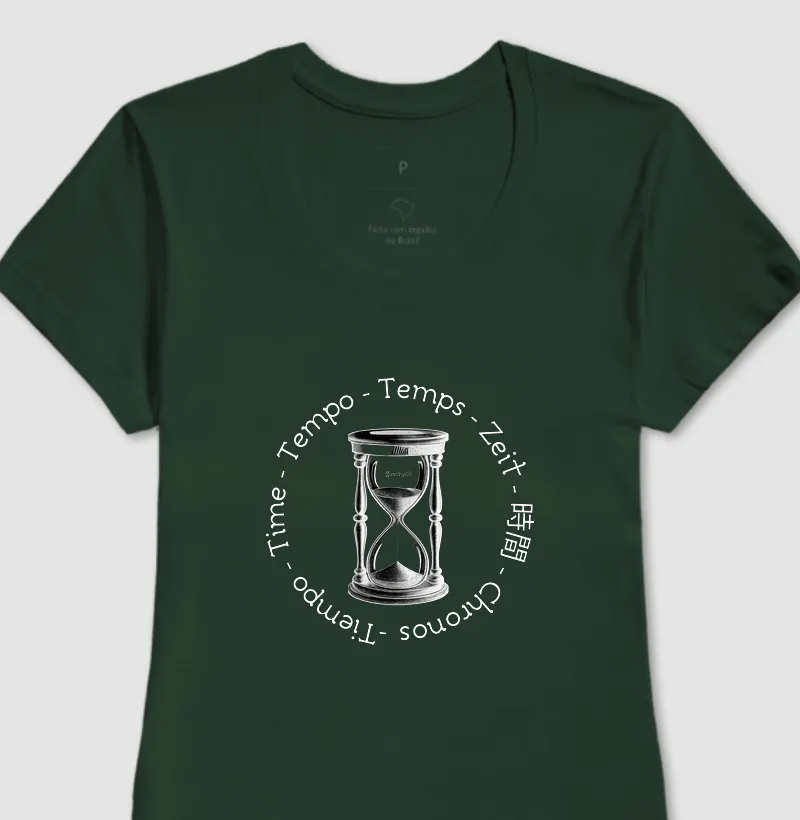Camiseta Baby Look - Tempo