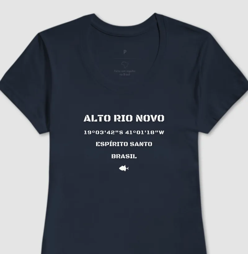Coordenadas Alto Rio Novo ES - Feminina - #28253 - Camiseta