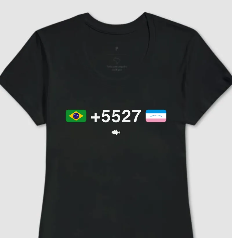 ES DDD 27 com Bandeiras do Brasil e Espírito Santo - Feminina - #28410