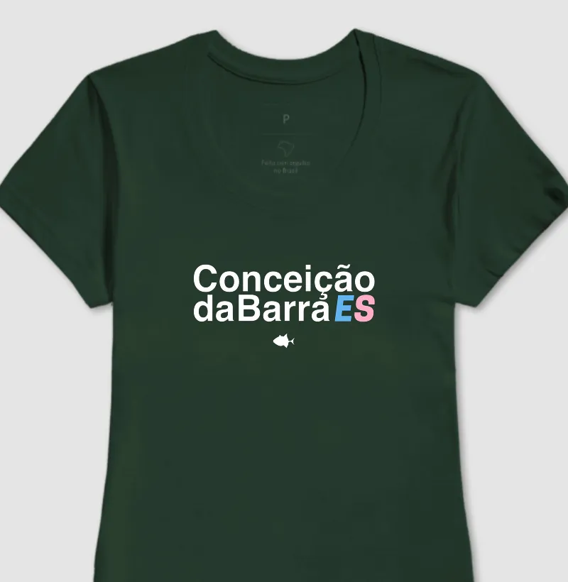 Cidades Conceição da Barra ES Colorido - Feminina - #28980 - Camiseta