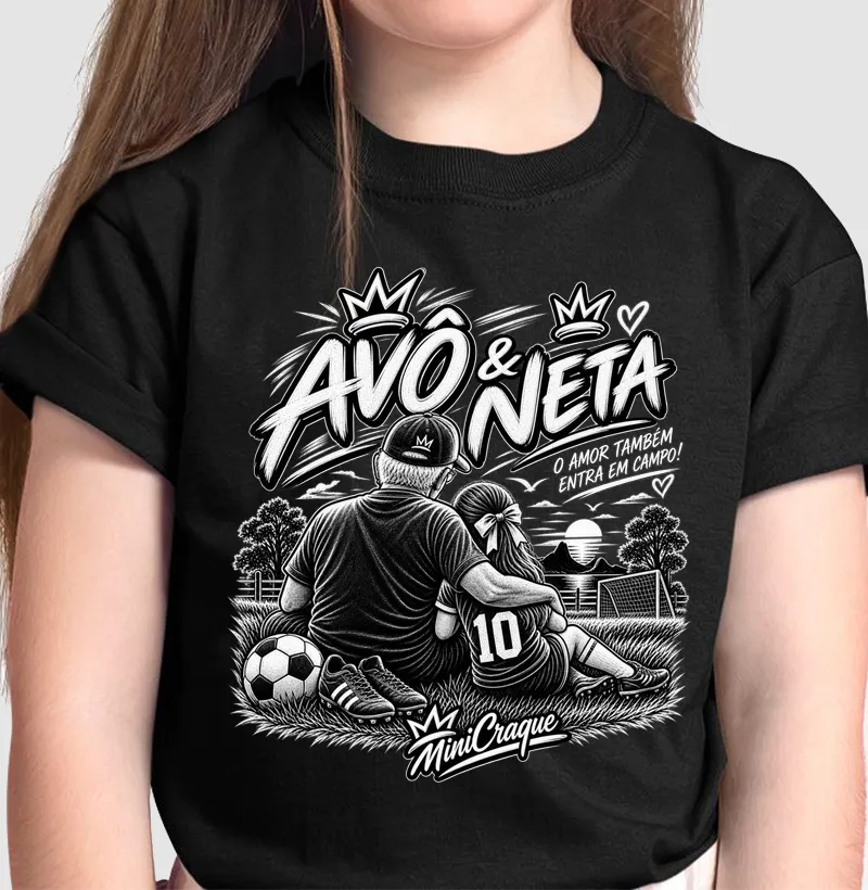 Avô & Neta — O Amor Também Entra em Campo - Camiseta Infantil