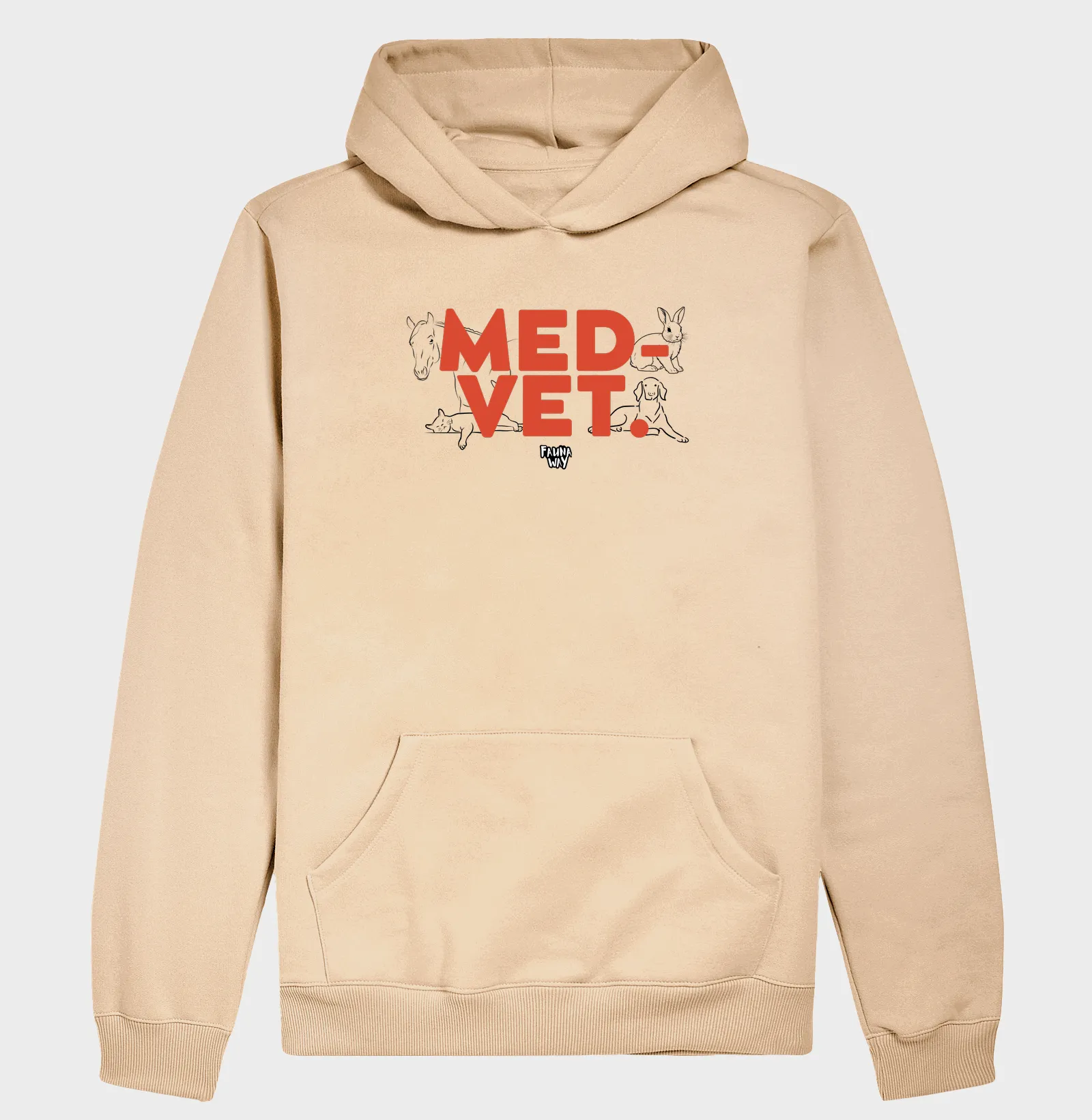 Moletom Hoodie MED-VET Medicina Veterinária Profissão Algodão - Fauna Way - Imagem 3