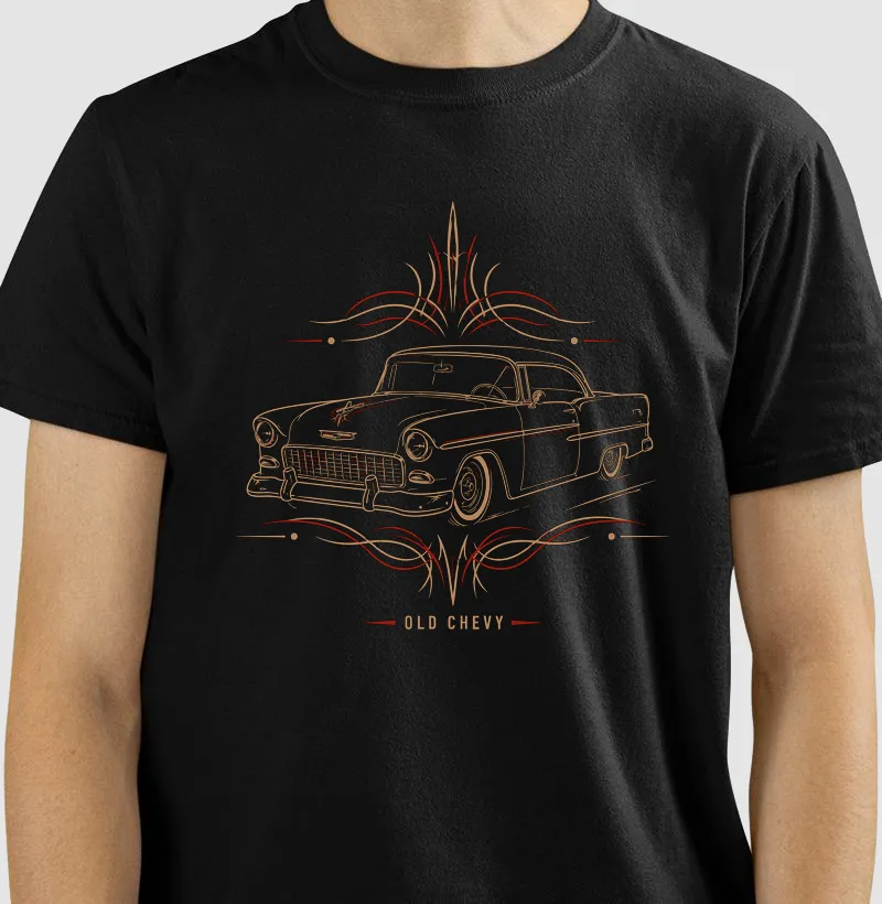 Pinstriped '55 | Fine Lines - Old Chevy - Camiseta