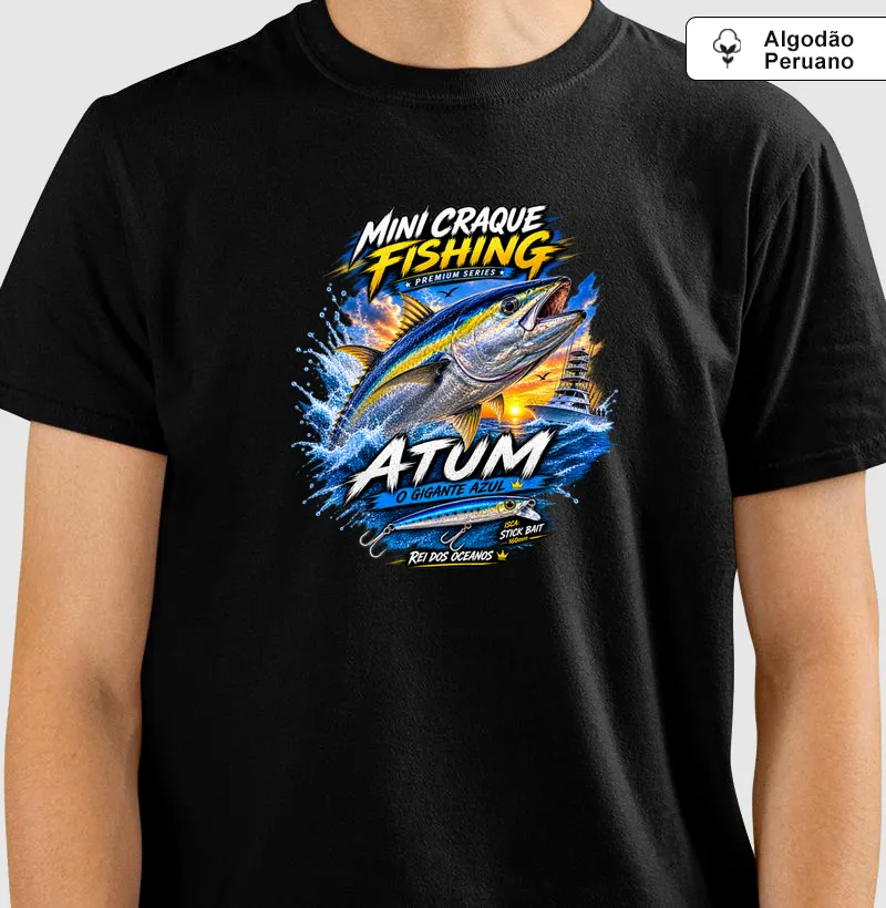 Minicraque Fishing - Atum - Camiseta Algodão Peruano
