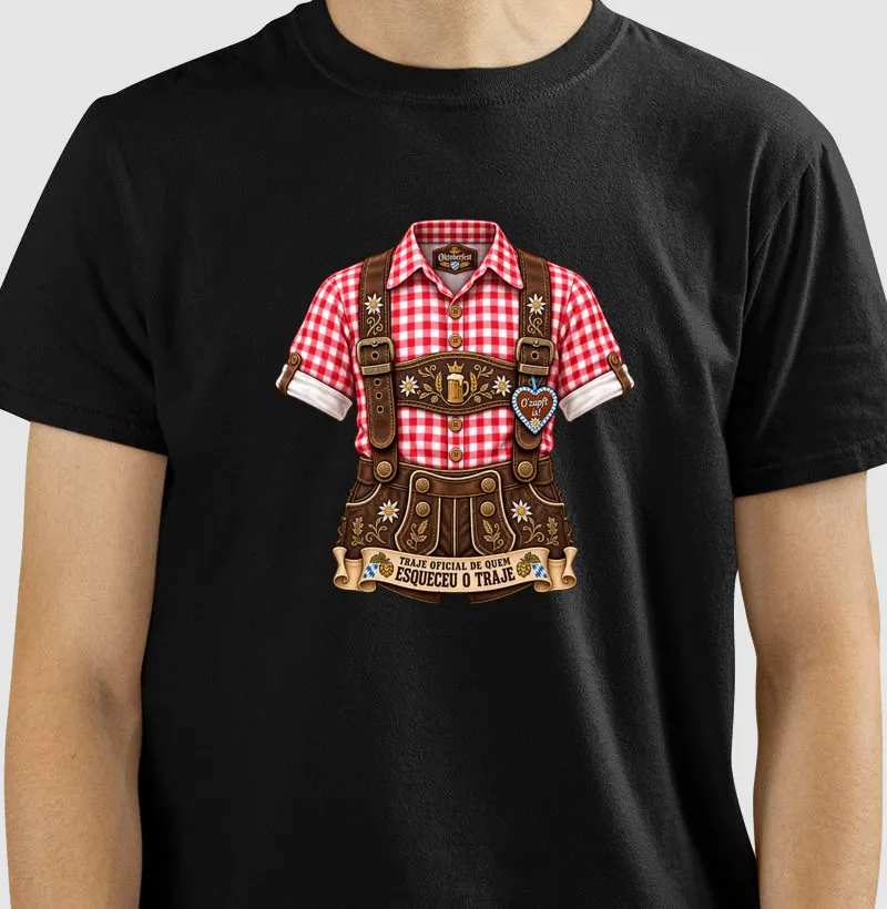 Traje oficial de quem esqueceu o traje - Camiseta