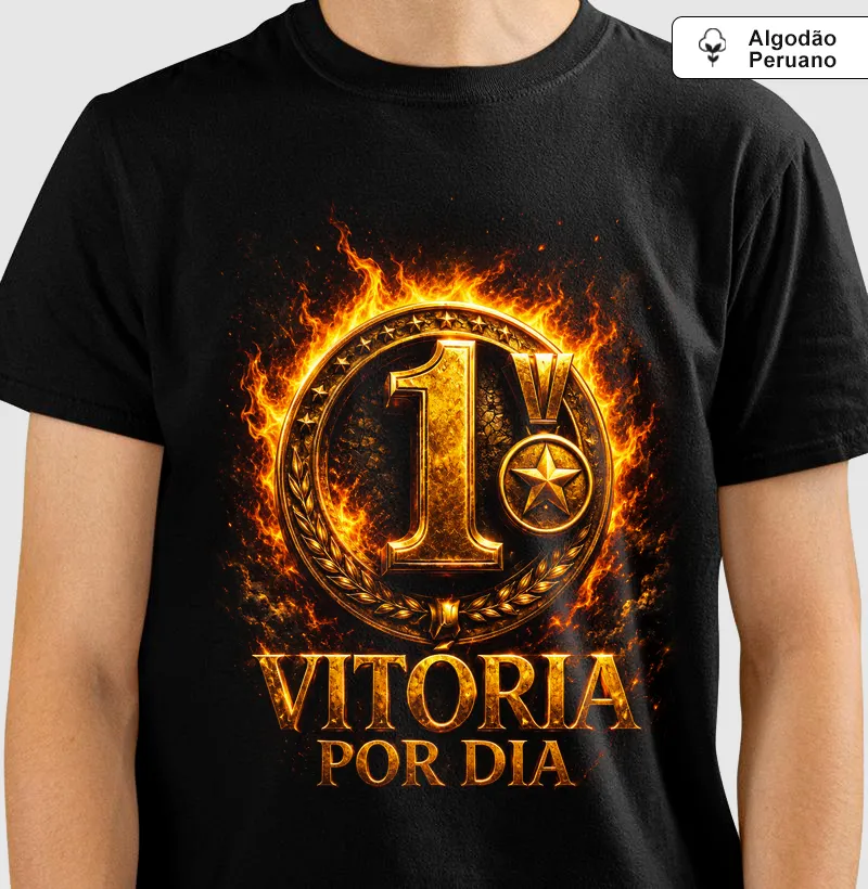 camiseta 1 vitória por dia 