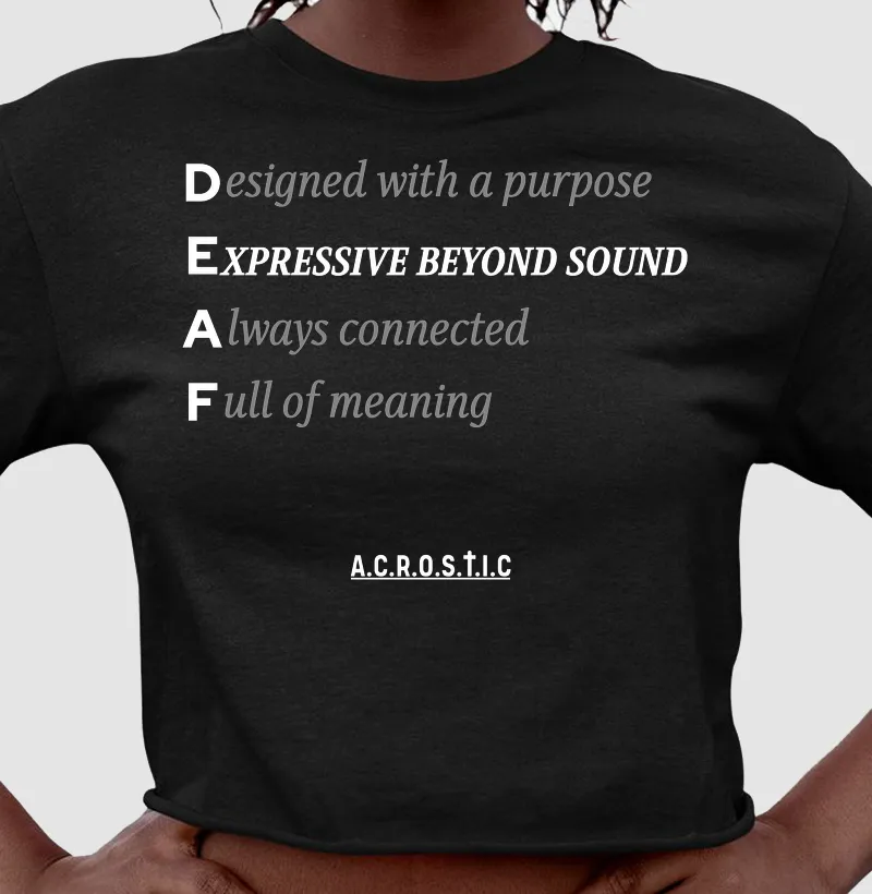 D.E.A.F | A.C.R.O.S.T.I.C