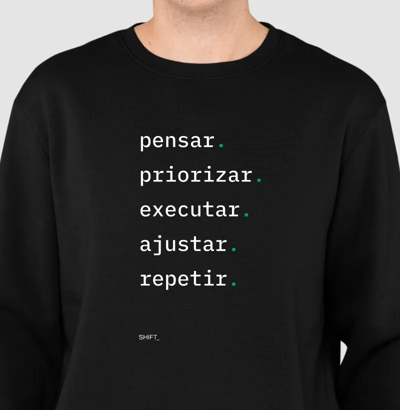 Pensar. Priorizar. Executar. Ajustar. Repetir.