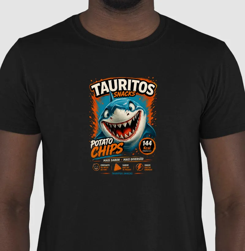 CAMISETA TAURITOS SNACKS TUBARÃO 