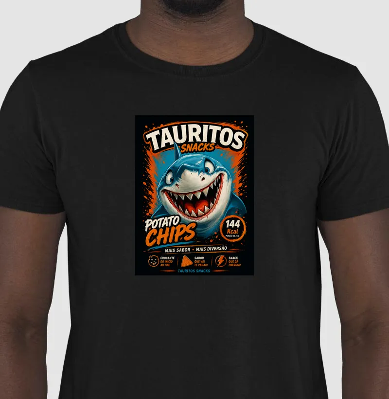 CAMISETA TAURITOS SNACKS TUBARÃO 