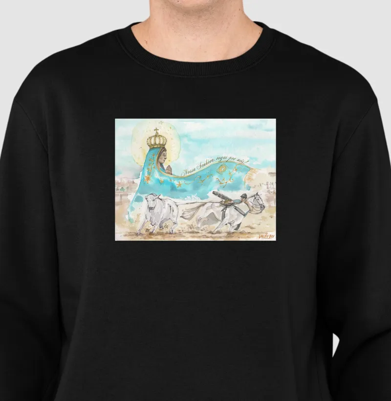 Moletom - Aquarela Nossa Senhora - Suéter Moletom