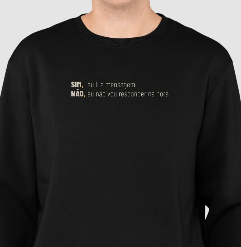Li, mas não vou responder