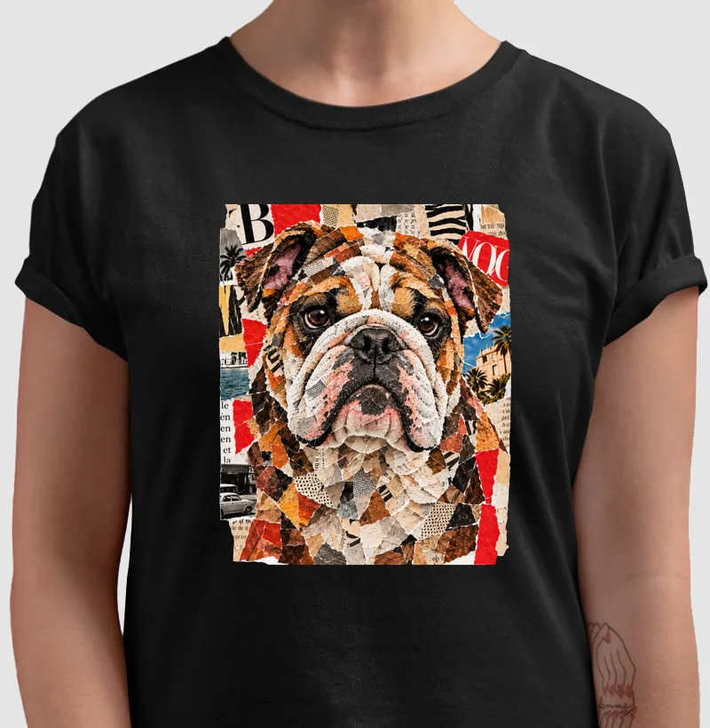Buldogue Magazine Collage - Camiseta