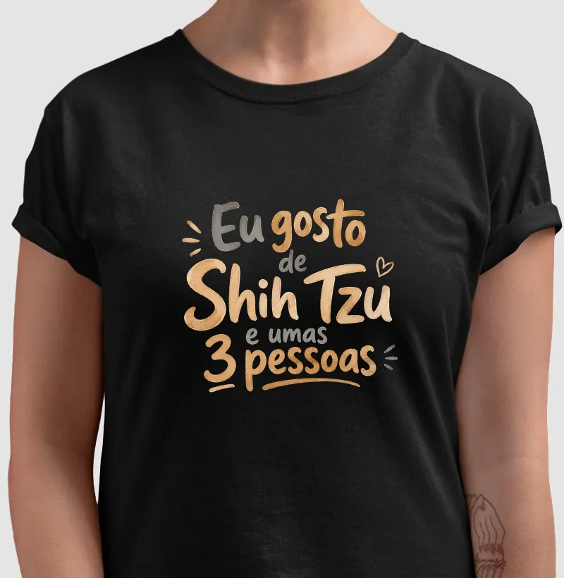 Eu gosto de shih tzu e umas 3 pessoas