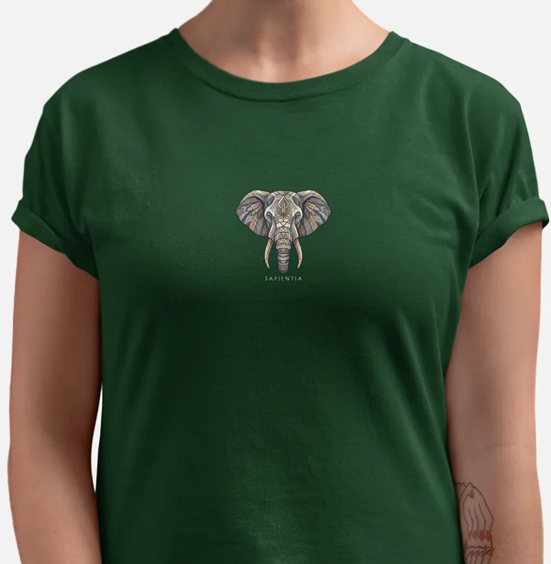 Elefante (escuras) Ancestral Amuleto - latim