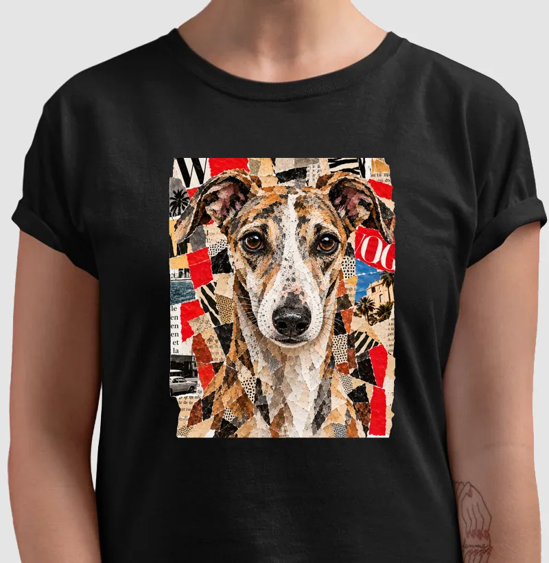 Whippet Magazine Collage - Camiseta