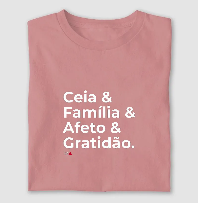 Ceia & Família & Afeto & Gratidão.