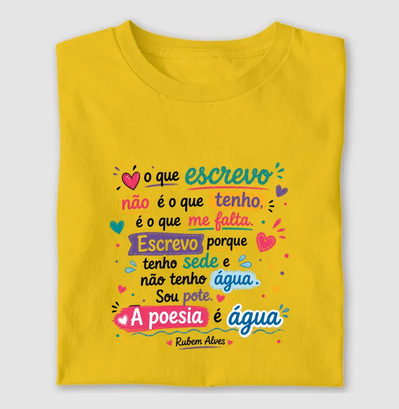 Camiseta Rubem Alves- Poesia
