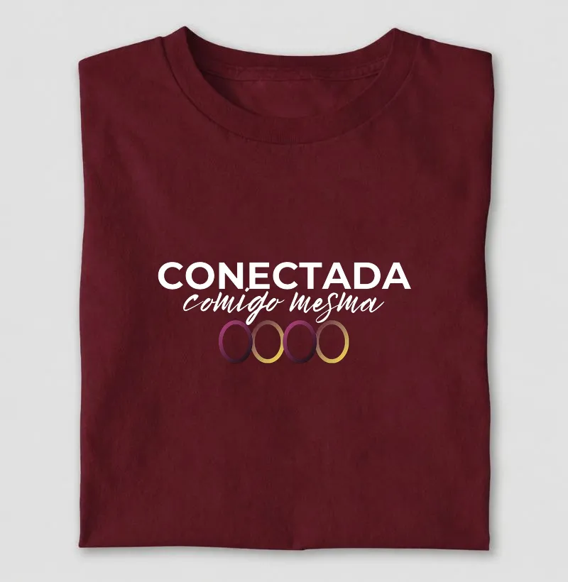 Camiseta conectada comigo - escura