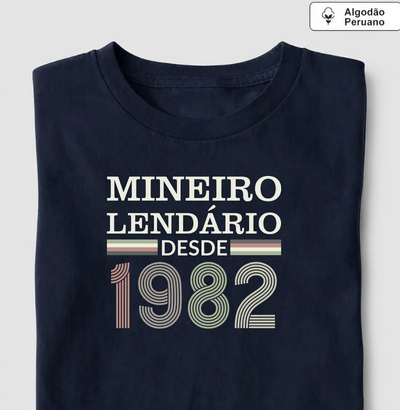 Camiseta Mineiro Lendário desde 1982 | Para personalizar 👉ANTES DA COMPRA👈 chame no WhatsApp - Algodão Peruano