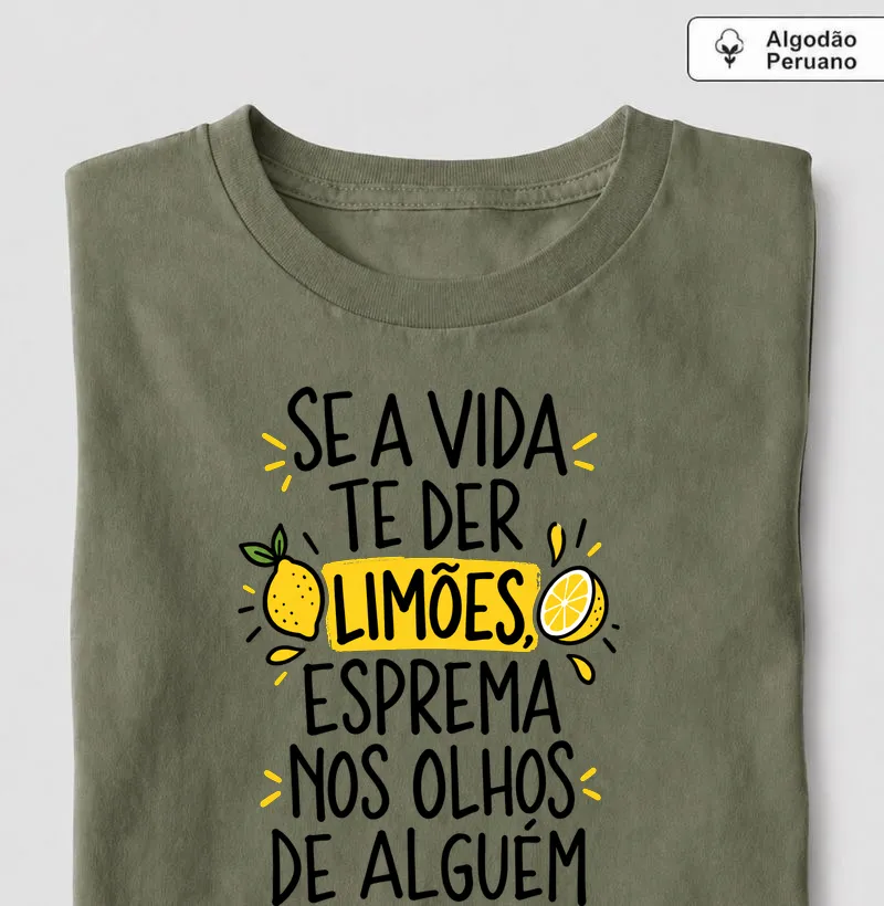 USE LIMÕES - Camiseta Algodão Peruano